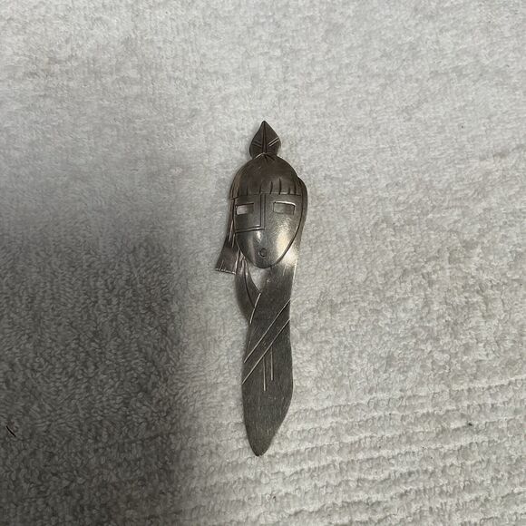 Vintage Stamped AMS Navajo Sterling Silver 925 Kachina Deity Brooch Pin!! #E2 - Picture 1 of 6